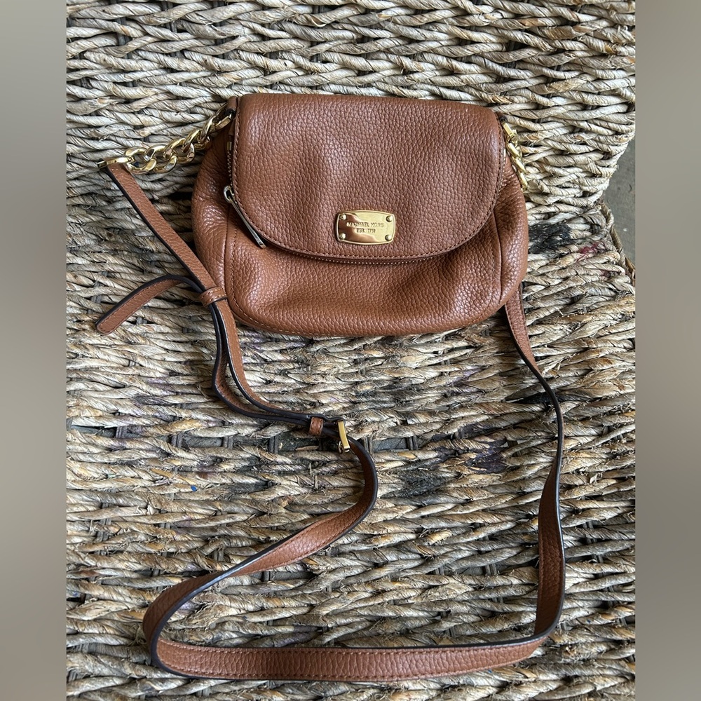 Brown Leather Crossbody Bag Michael kors